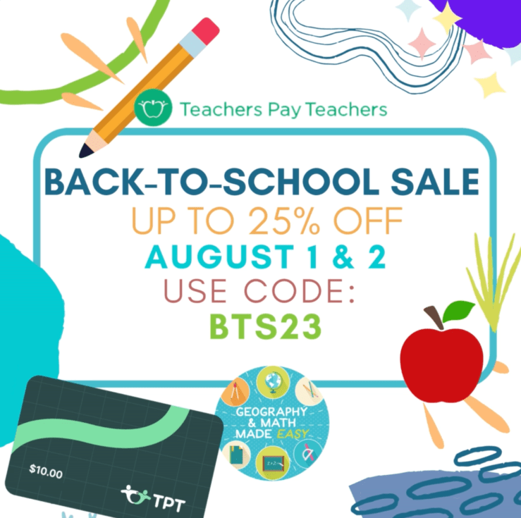 TPT BACK-TO-SCHOOL SALE August 1-2 | Up to 25% Off Resources